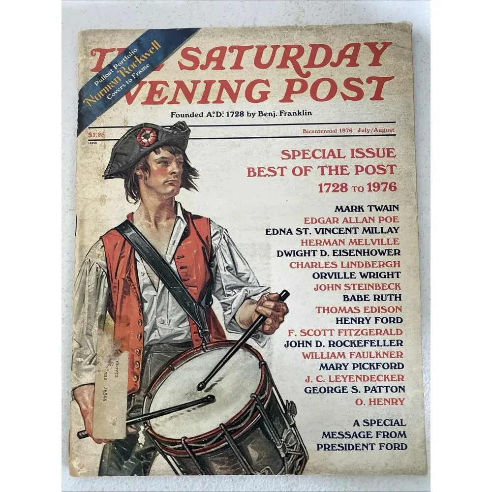 VTG Saturday Evening‎ Post Bicentennial Special Ed. 1728 To 1976 Normal Rockwell